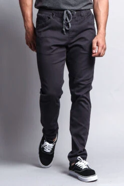 Twill Open Cuff Jogger Pants -Victorious JG875 CHC 4