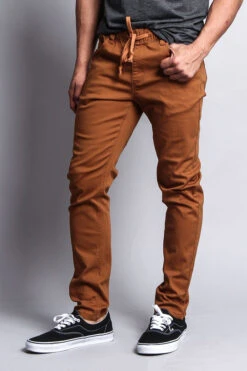 Twill Open Cuff Jogger Pants -Victorious JG875 DKW 1