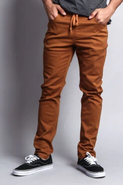 Twill Open Cuff Jogger Pants -Victorious JG875 DKW 4