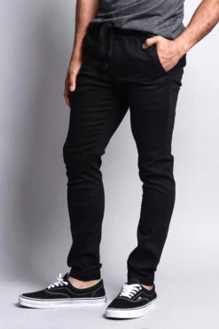Men's Slant-Pocket Skinny Joggers 25 Men's Slant-Pocket Skinny Joggers -Victorious JG876 BLK 4
