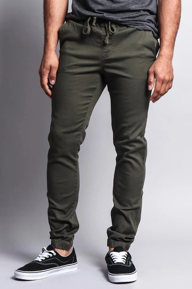 Men's Slant-Pocket Skinny Joggers 1 Men's Slant-Pocket Skinny Joggers