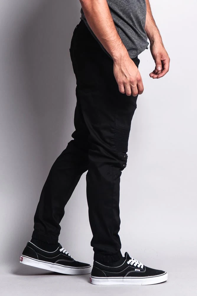 Zipper Knee Biker Twill Jogger Pants 5 Zipper Knee Biker Twill Jogger Pants - Image 5