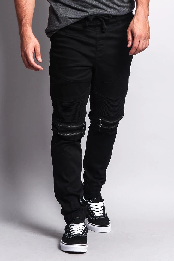 Zipper Knee Biker Twill Jogger Pants 6 Zipper Knee Biker Twill Jogger Pants - Image 6