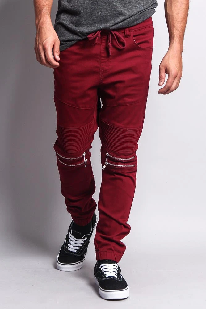 Zipper Knee Biker Twill Jogger Pants 11 Zipper Knee Biker Twill Jogger Pants - Image 11