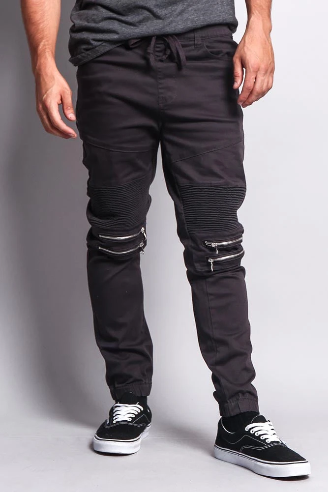 Zipper Knee Biker Twill Jogger Pants 12 Zipper Knee Biker Twill Jogger Pants - Image 12