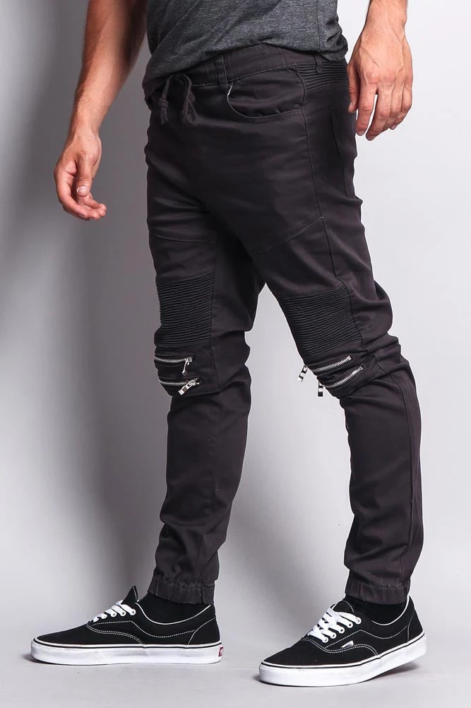 Zipper Knee Biker Twill Jogger Pants 13 Zipper Knee Biker Twill Jogger Pants - Image 13