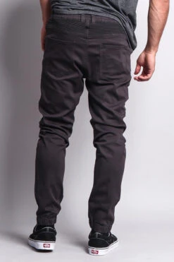 Zipper Knee Biker Twill Jogger Pants 33 Zipper Knee Biker Twill Jogger Pants -Victorious JG883 CHC 3