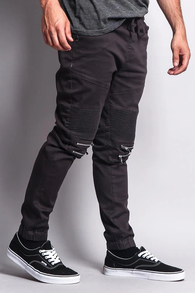 Zipper Knee Biker Twill Jogger Pants 15 Zipper Knee Biker Twill Jogger Pants - Image 15