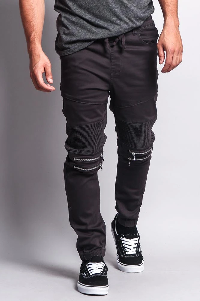 Zipper Knee Biker Twill Jogger Pants 16 Zipper Knee Biker Twill Jogger Pants - Image 16