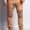 Zipper Knee Biker Twill Jogger Pants
