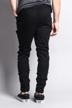 Men's Joggers With Side Hip Pockets -Victorious JG899 BLK 3