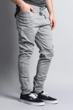 Men's Joggers With Side Hip Pockets -Victorious JG899 DGY 3