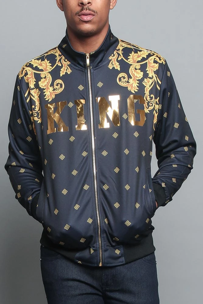 Jeweled Tiger King Zip Up Track Jacket 10 Jeweled Tiger King Zip Up Track Jacket - Image 10