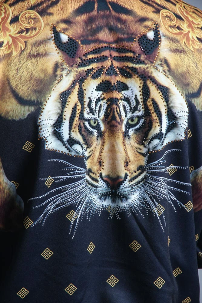 Jeweled Tiger King Zip Up Track Jacket 11 Jeweled Tiger King Zip Up Track Jacket - Image 11