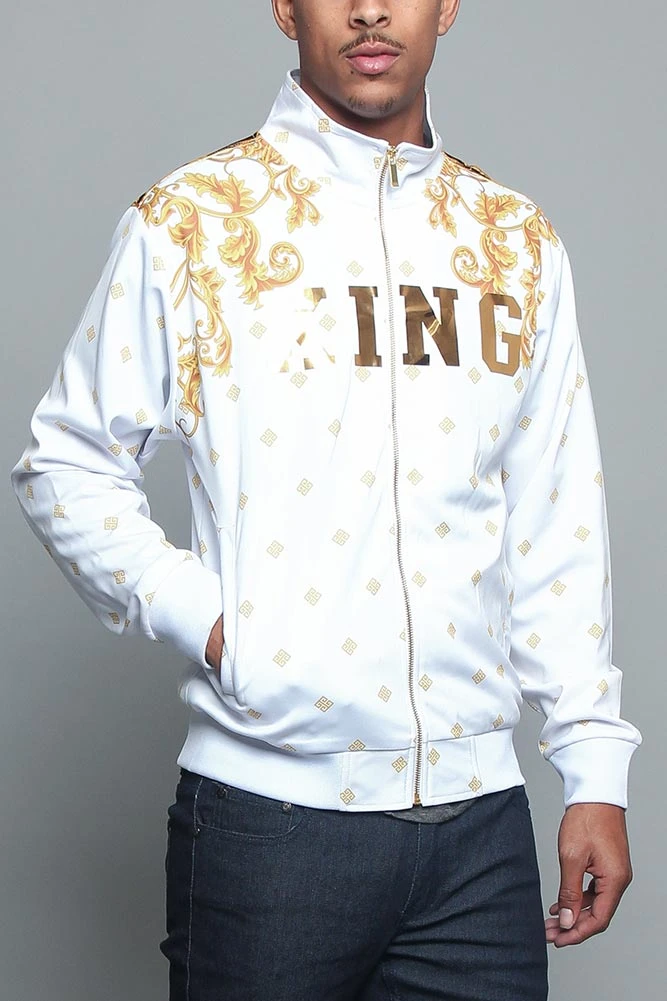 Jeweled Tiger King Zip Up Track Jacket 4 Jeweled Tiger King Zip Up Track Jacket - Image 4