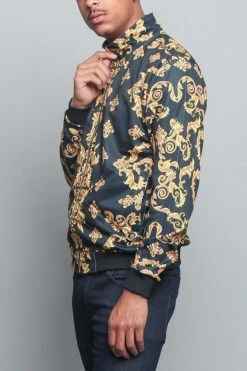 Jeweled Lion King Zip Up Track Jacket 19 Jeweled Lion King Zip Up Track Jacket -Victorious JK5001 BLK 2 5020cd83 bda0 4d98 9929 0d544e68d1ec