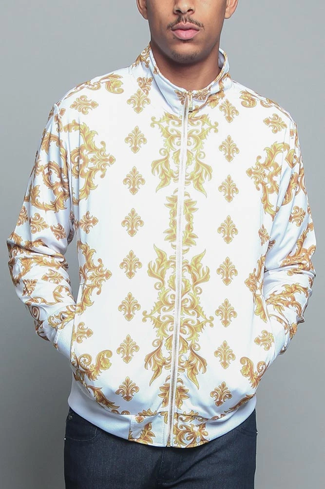 Jeweled Lion King Zip Up Track Jacket 1 Jeweled Lion King Zip Up Track Jacket