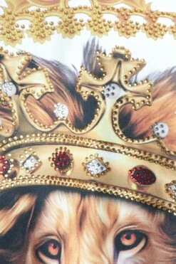 Jeweled Lion King Zip Up Track Jacket 17 Jeweled Lion King Zip Up Track Jacket -Victorious JK5001 WHT 6