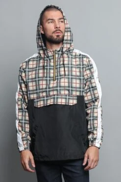 Plaid Anorak Windbreaker Jacket -Victorious JK5008 KHK 5