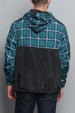 Plaid Anorak Windbreaker Jacket -Victorious JK5008 TEL 3