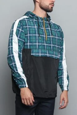 Plaid Anorak Windbreaker Jacket -Victorious JK5008 TEL 4