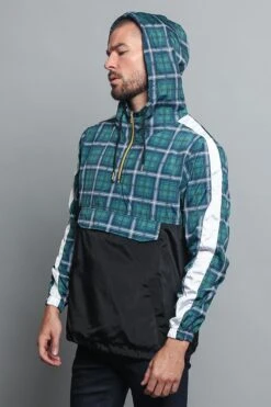 Plaid Anorak Windbreaker Jacket -Victorious JK5008 TEL 6