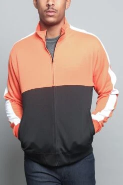 Tri-Colored Track Jacket -Victorious JK5010 ORG 1