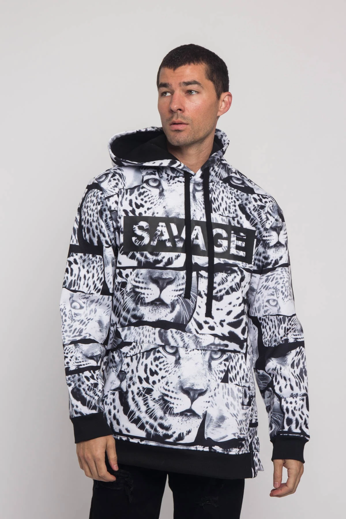 Savage Leopard Fleece Pullover 1 Savage Leopard Fleece Pullover