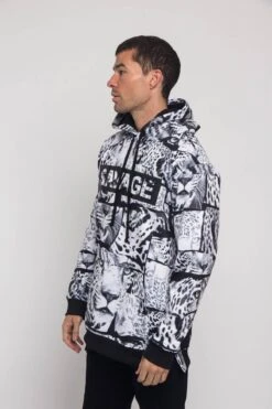 Savage Leopard Fleece Pullover 16 Savage Leopard Fleece Pullover -Victorious JK5024 BLK 2