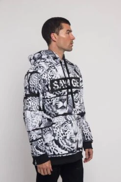 Savage Leopard Fleece Pullover 18 Savage Leopard Fleece Pullover -Victorious JK5024 BLK 4