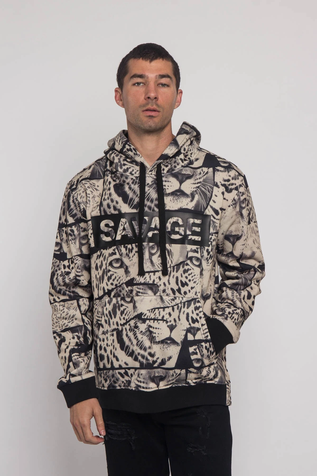 Savage Leopard Fleece Pullover 2 Savage Leopard Fleece Pullover - Image 2