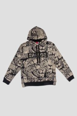 Savage Leopard Fleece Pullover 27 Savage Leopard Fleece Pullover -Victorious JK5024 TAN 7