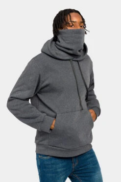 Essential Fleece Mask Hoodie -Victorious JK5053 CHC 4