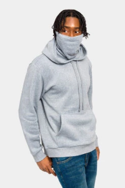 Essential Fleece Mask Hoodie -Victorious JK5053 GRY 4