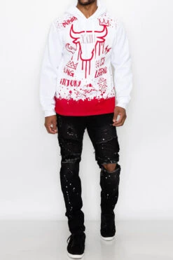 23 Legend Graffiti Pullover Hoodie -Victorious JK5062 RED 2
