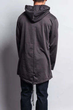 Long Length Fishtail Pullover Hoodie -Victorious JK700 DGY 3