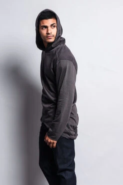 Long Length Fishtail Pullover Hoodie -Victorious JK700 DGY 5