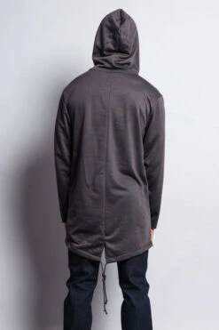 Long Length Fishtail Pullover Hoodie -Victorious JK700 DGY 6