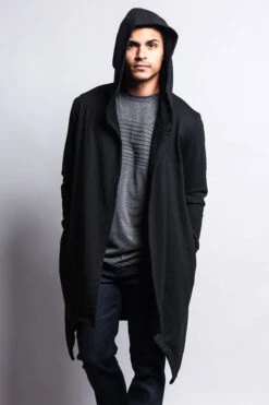 Long Length Drape Cape Cardigan Hoodie 28 Long Length Drape Cape Cardigan Hoodie -Victorious JK701 10