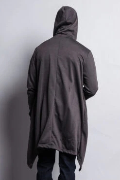 Long Length Drape Cape Cardigan Hoodie 31 Long Length Drape Cape Cardigan Hoodie -Victorious JK701 DGY 3