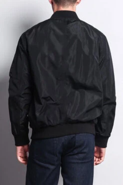 Men's Lightweight Bomber Flight Jacket -Victorious JK704 BLK 3