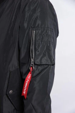 Men's Lightweight Bomber Flight Jacket -Victorious JK704 BLK 5