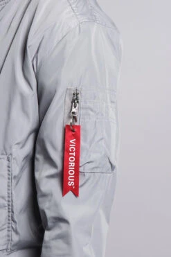 Men's Lightweight Bomber Flight Jacket -Victorious JK704 GRY 5