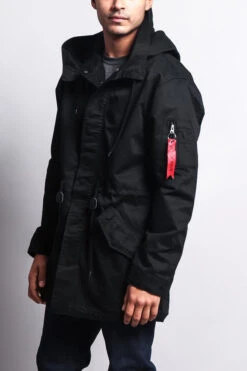 MA-1 Bomber Style Anorak Jacket -Victorious JK715 BLK 2