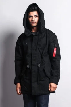 MA-1 Bomber Style Anorak Jacket -Victorious JK715 BLK 4