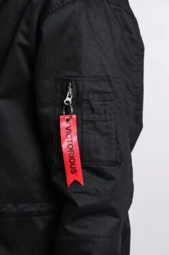 MA-1 Bomber Style Anorak Jacket -Victorious JK715 BLK 7
