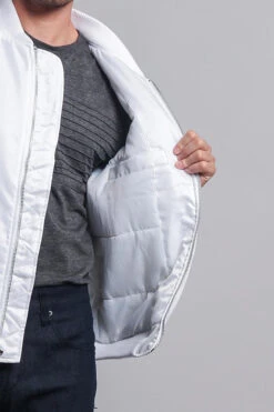 Solid Color MA-1 Bomber Jacket -Victorious JK735 WHT 5