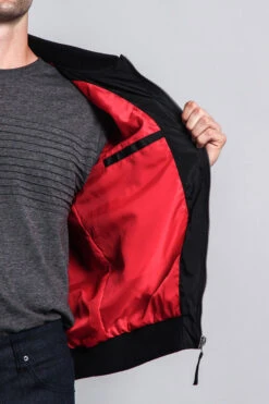 Contrast Lightweight Bomber Flight Jacket -Victorious JK752 BLK 5