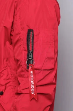 Contrast Lightweight Bomber Flight Jacket -Victorious JK752 RED 6