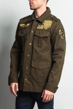 Patched Army Jacket -Victorious JK758 OLV 2